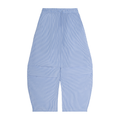 Women's Vertical Stripe Drawstring Barrel Pants