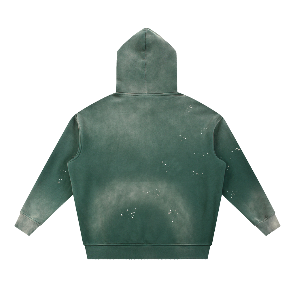 Men's Vintage Washed Frayed Fleece Hoodie
