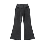 Women's Vintage Washed Flared Fleece Pants