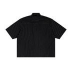 Men's Striped Boxy Button-Up Shirt