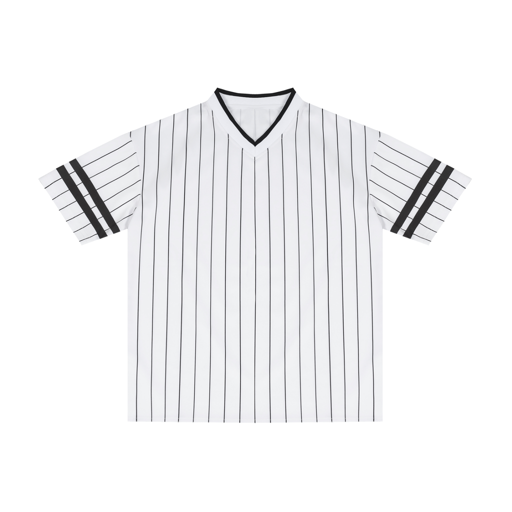 Men's Striped Loose V-Neck T-Shirt