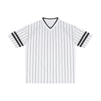 Men's Striped Loose V-Neck T-Shirt