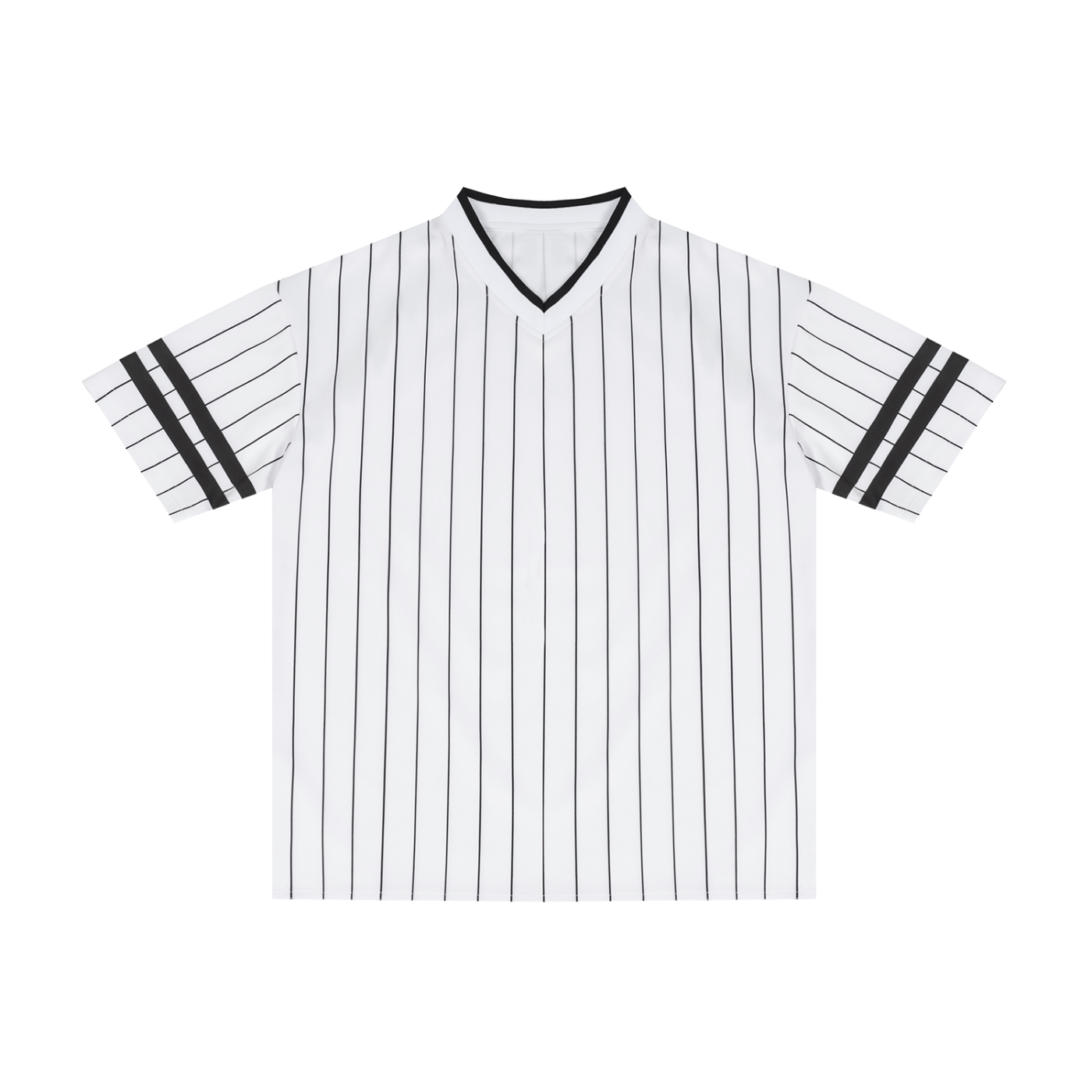Men's Striped Loose V-Neck T-Shirt