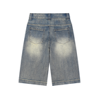 Men's Vintage Wash Baggy Denim Shorts