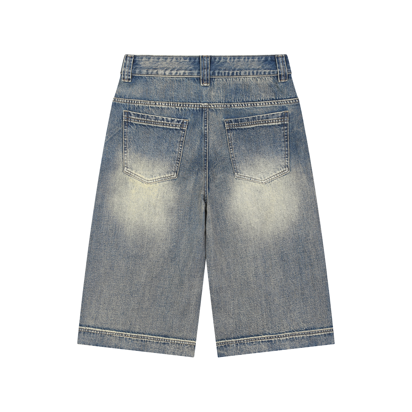Men's Vintage Wash Baggy Denim Shorts