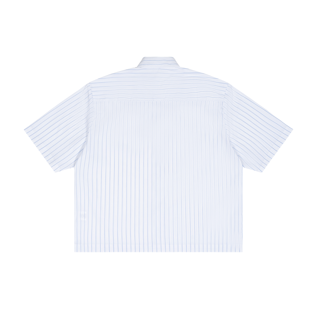 Men's Striped Boxy Button-Up Shirt