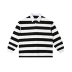 Men's Color Block Stripe Polo Shirt