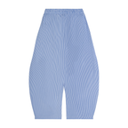 Women's Vertical Stripe Drawstring Barrel Pants