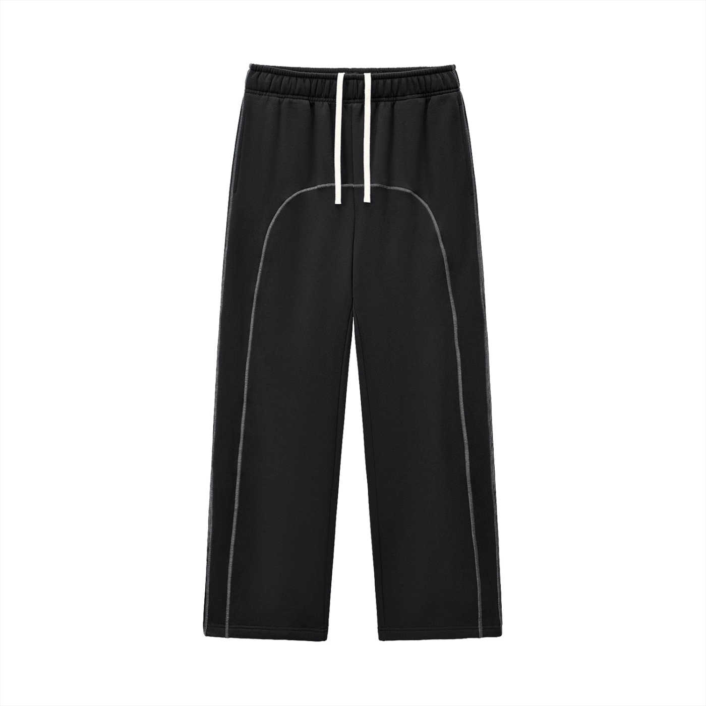 Men's Contrast-Stitched Fleece Sweatpants