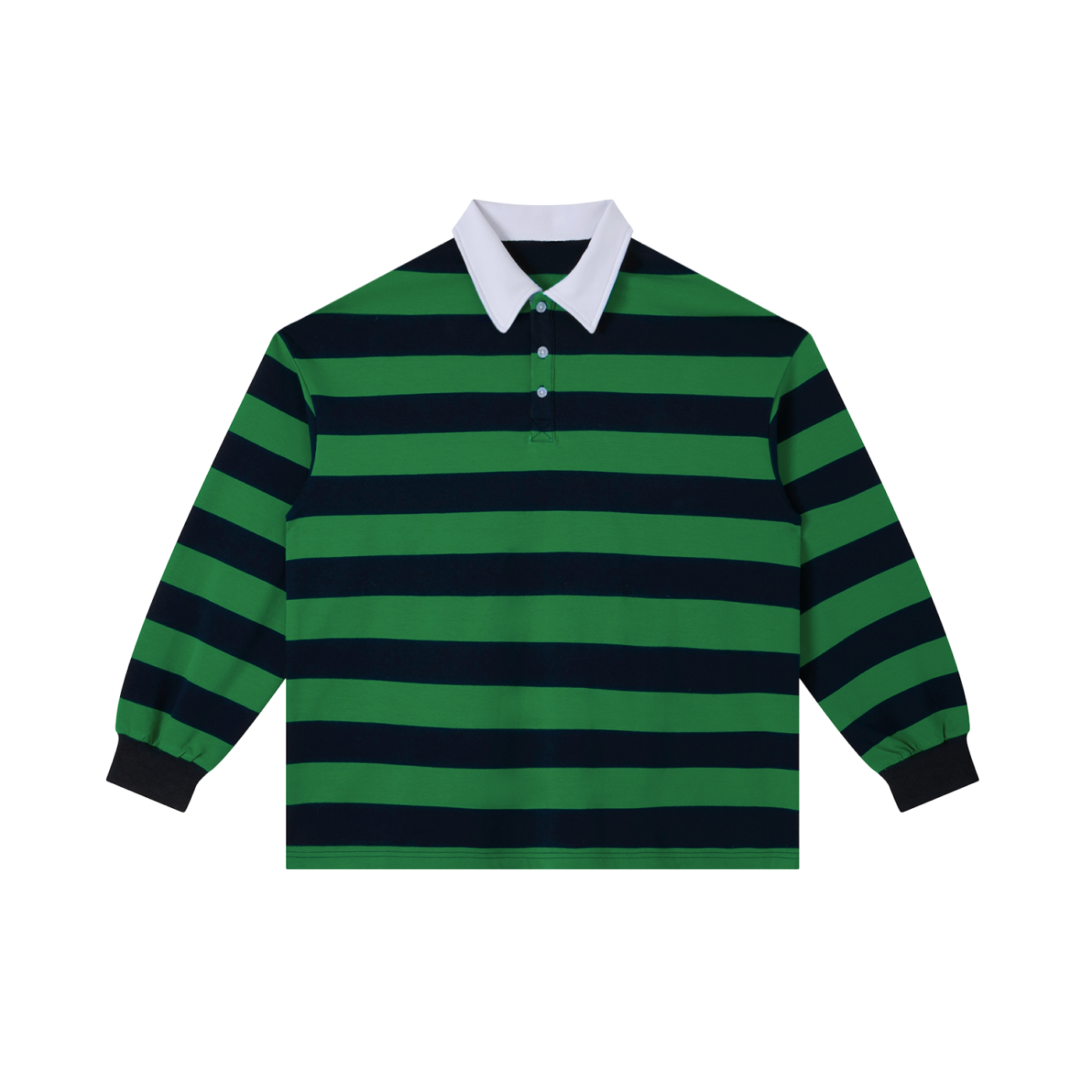 Men's Color Block Stripe Polo Shirt