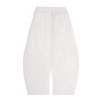Women's Vertical Stripe Drawstring Barrel Pants
