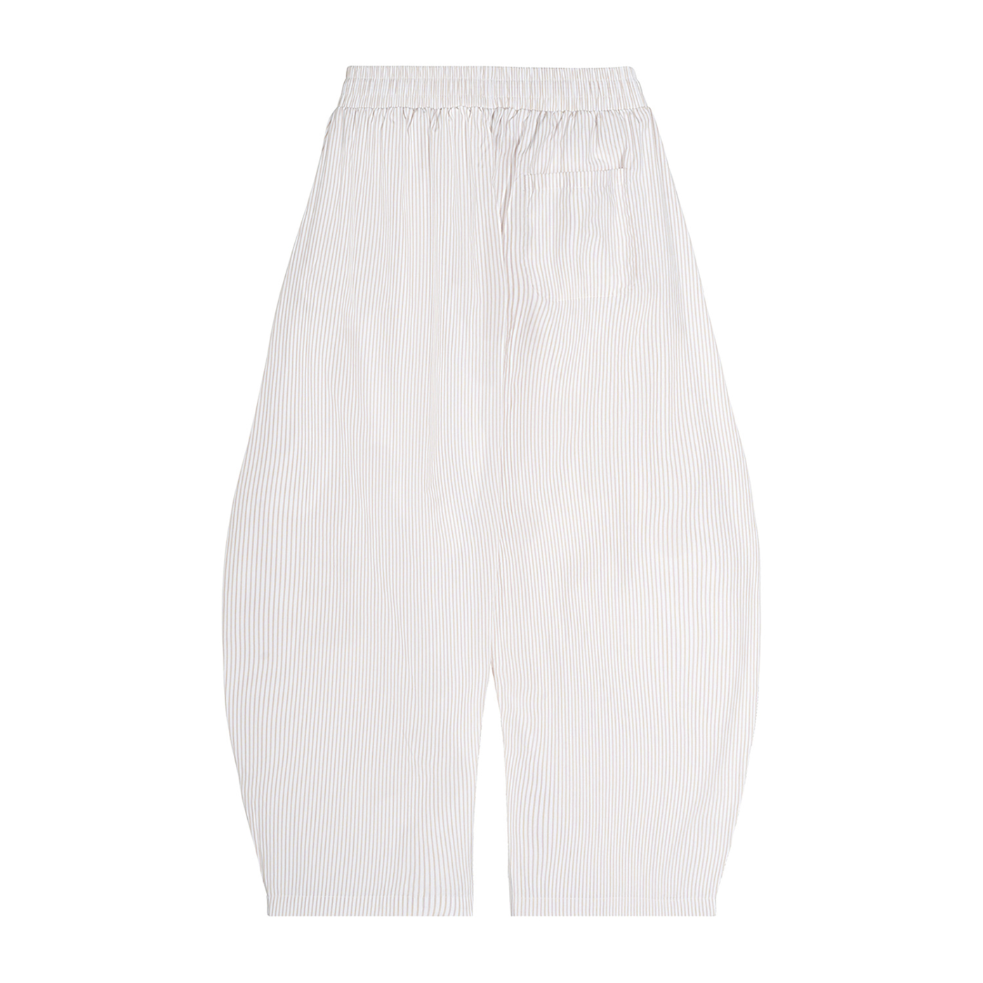 Women's Vertical Stripe Drawstring Barrel Pants