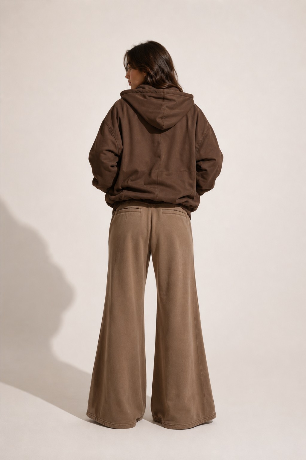 Women's Vintage Washed Flared Fleece Pants