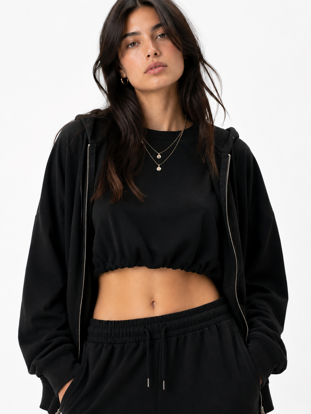 Women’s Crop Bubble Hem T-Shirt