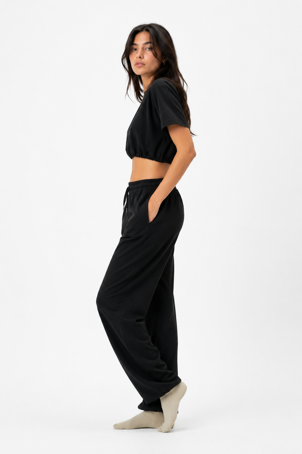 Women’s Crop Bubble Hem T-Shirt