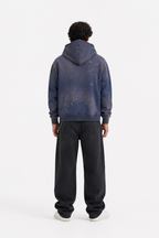 Men's Vintage Washed Frayed Fleece Hoodie