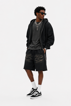Men's Vintage Washed Tiger Stripe Shorts