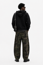 Men’s Camo Barrel Leg Cargo Pants