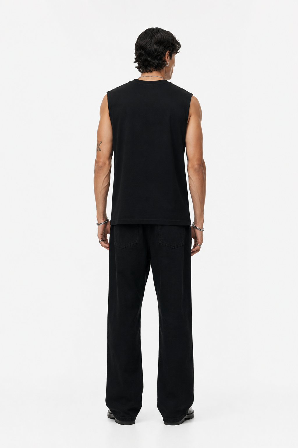 Men's Raw Edge Cotton Tank Top