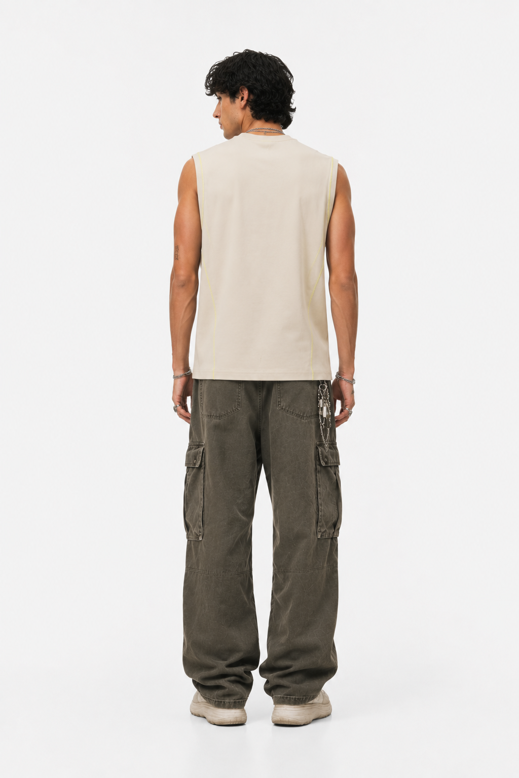 Men's Contrast Panel Cooling Tank Top