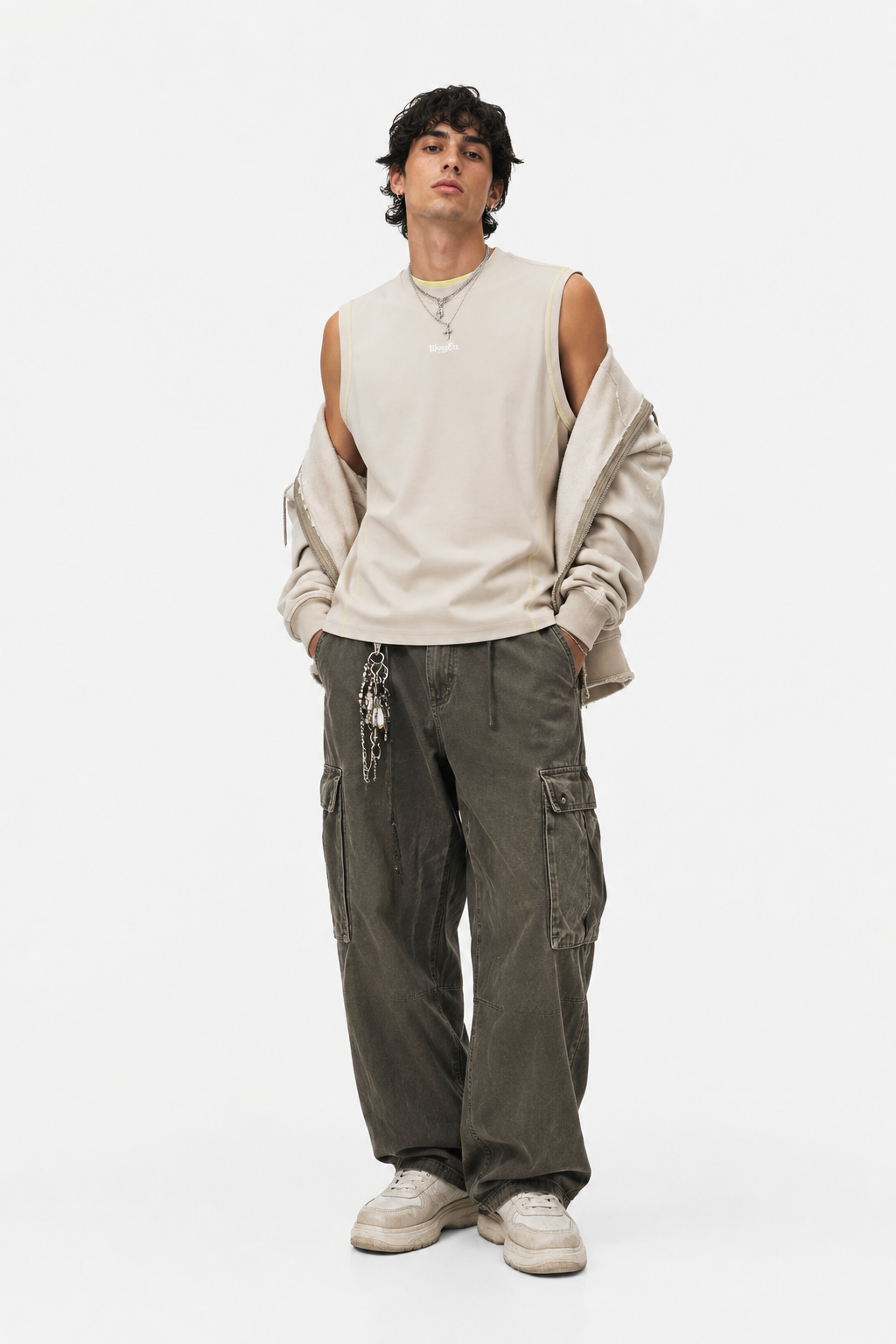 Men's Contrast Panel Cooling Tank Top