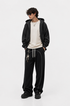 Men's Contrast-Stitched Fleece Sweatpants