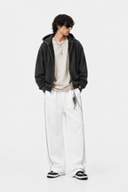 Men's Heavyweight Barrel Leg Sweatpants – White