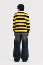 Men's Color Block Stripe Polo Shirt