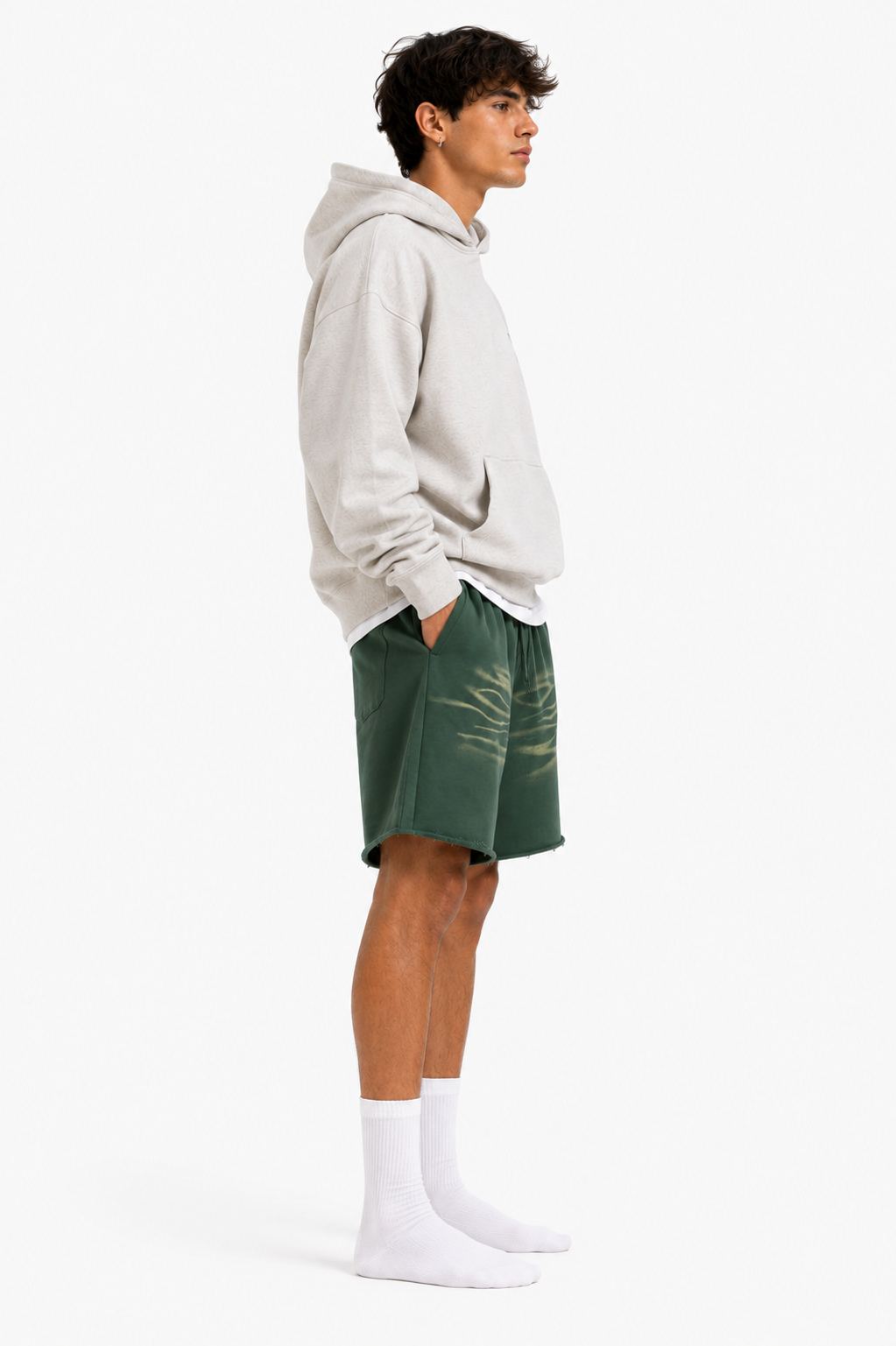 Men's Vintage Washed Tiger Stripe Shorts