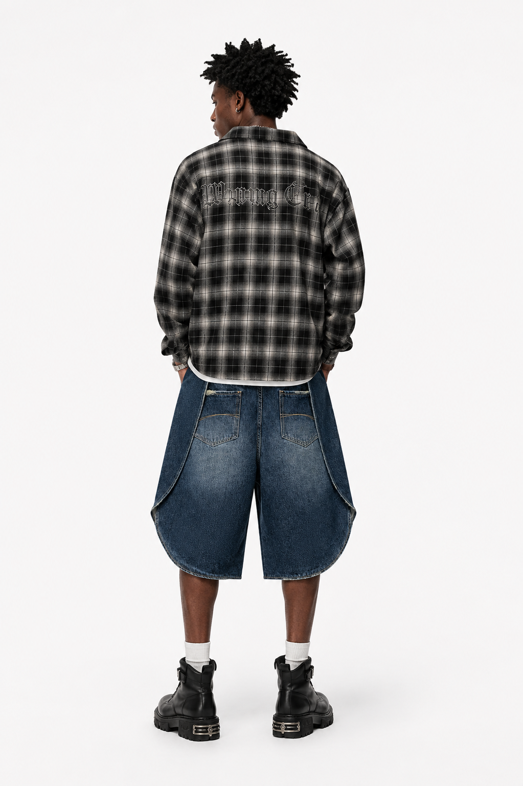 Men’s Wide Leg Denim Shorts
