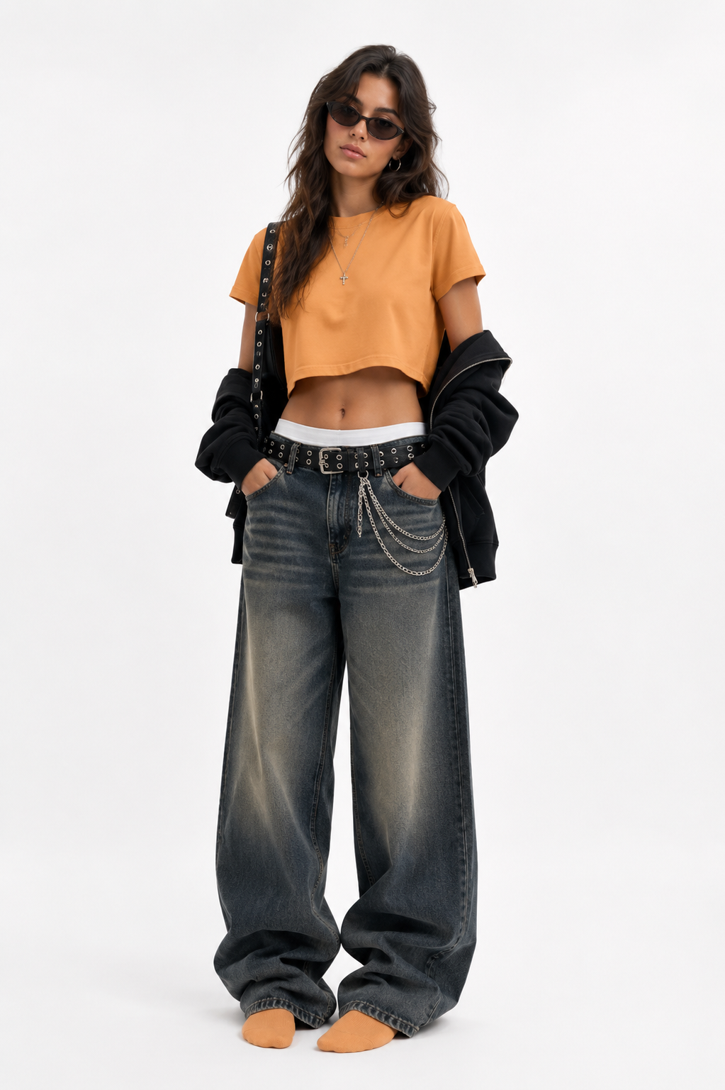 Women's Snow Washed Crop Top