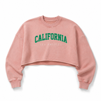 Women's Snow Washed Raw Edge Cropped Sweatshirt