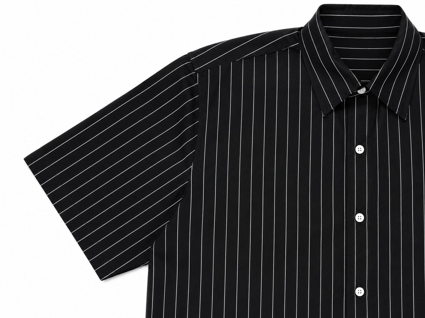 Men's Striped Boxy Button-Up Shirt