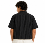 Men's Striped Boxy Button-Up Shirt