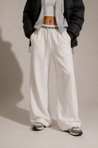 Women's Striped Waist Wide Leg Pants