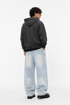 Men's Vintage Wash Sunfade Barrel Leg Jeans