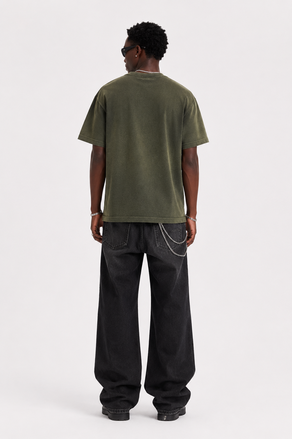 Men's Tiger Stripe Gradient Washed T-Shirt