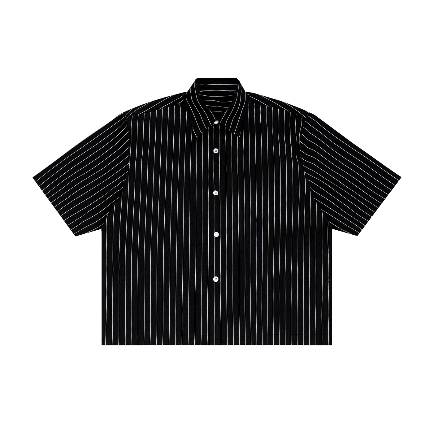 Men's Striped Boxy Button-Up Shirt