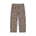 Men's Vintage Wash Leopard Wide Leg Jeans