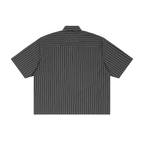 Men's Striped Boxy Button-Up Shirt