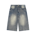 Men's Vintage Wash Baggy Denim Shorts