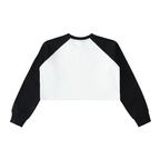 Women's Raw-Hem Color-Block Raglan Crop Sweatshirt