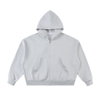 Men's Fleeced Full-Zip Boxy Hoodie