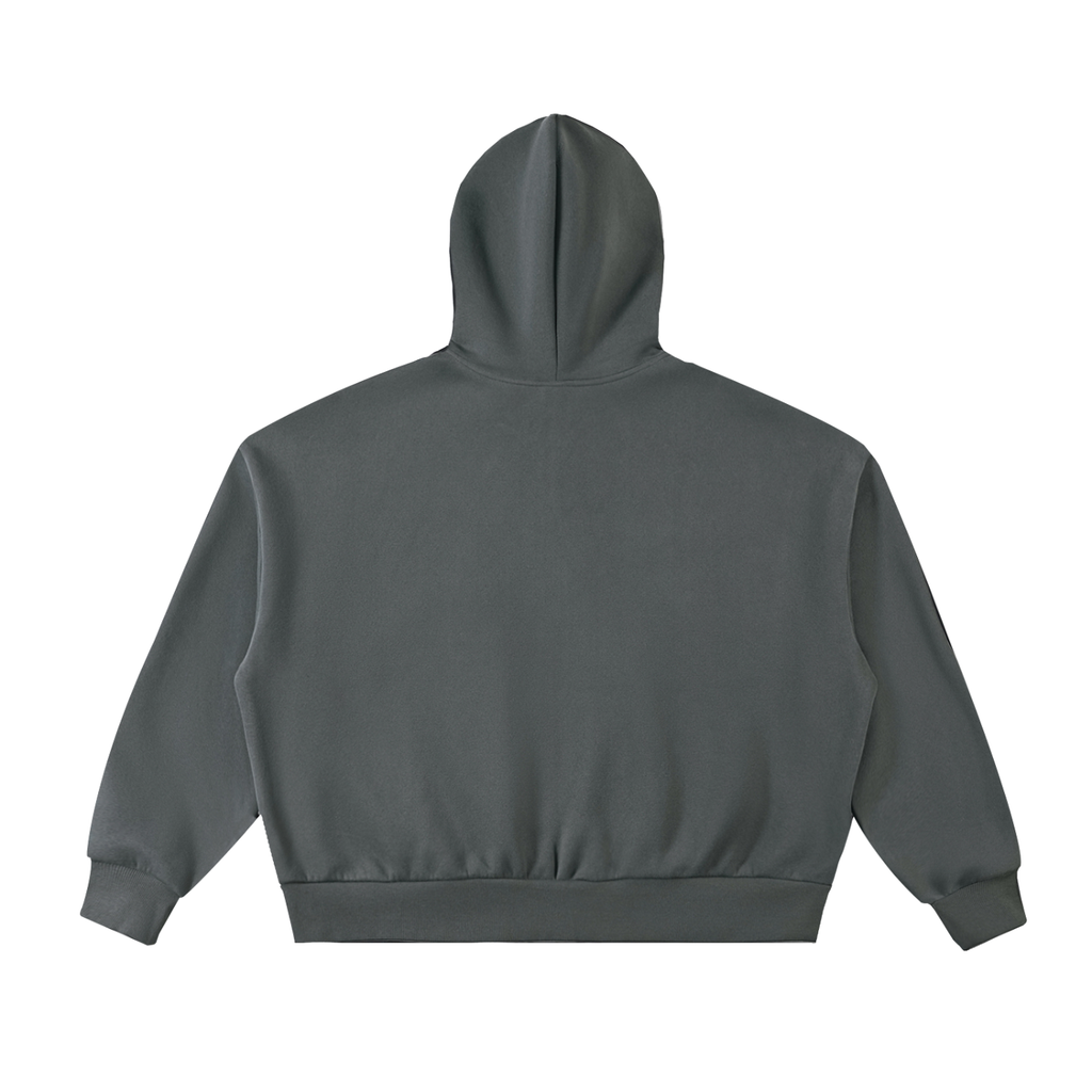 Men's Fleeced Full-Zip Boxy Hoodie