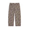 Men's Vintage Wash Leopard Wide Leg Jeans