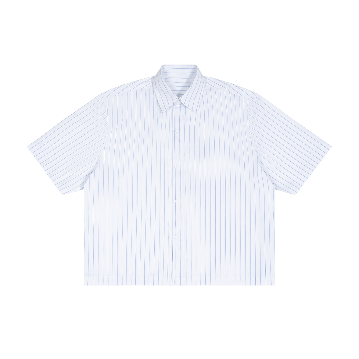 Men's Striped Boxy Button-Up Shirt