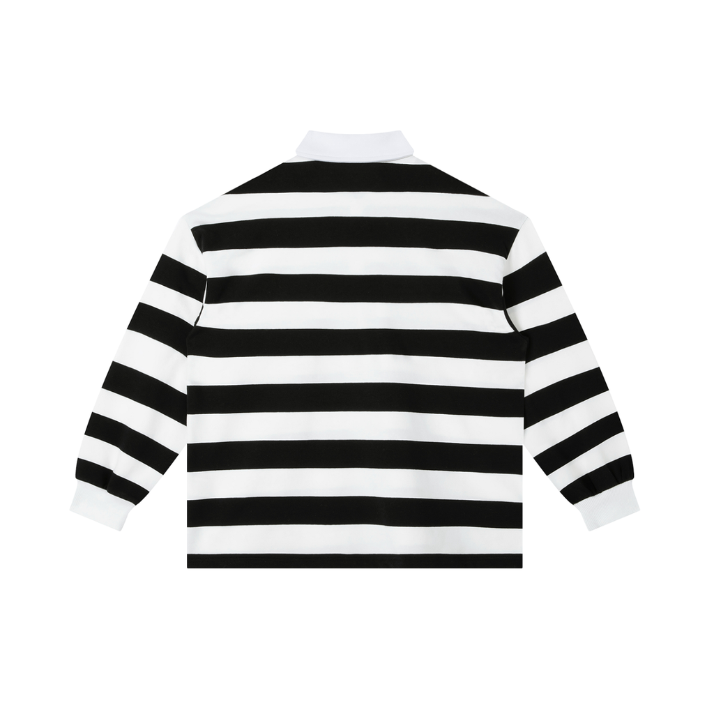 Men's Color Block Stripe Polo Shirt