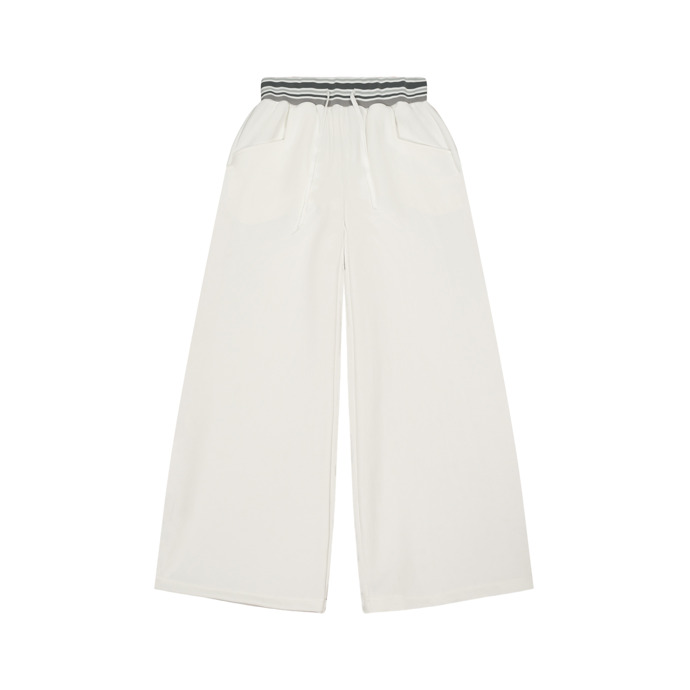 Women's Striped Waist Wide Leg Pants
